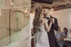 Newlyweds dancing 