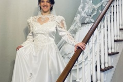Bride on Octagon House stairs