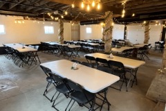Seating for 250 in lower level of the barn