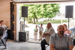 Reception in the barn at the Octagon House